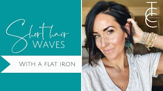 Short Hair Waves Tutorial using a Flat Iron [upl. by Rafi]