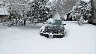 Audi a4 quattro b5 18T AEB in Snow [upl. by Zuliram]