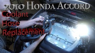 Honda Accord 35L V6 Coolant ServiceHose Replacement [upl. by Lilith]