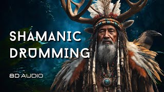 Shamanic Drumming  Solfeggio Frequencies  Theta Binaural Beat  8D Audio [upl. by Larrej]