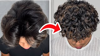 My Natural Wavy to Curly Hair Routine [upl. by Skell481]