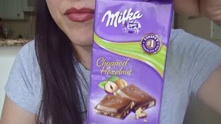 SassEsnacks ASMR Chocolate Candy Swap  Eating Sounds  Milka  Hazelnut [upl. by Ahsenom]