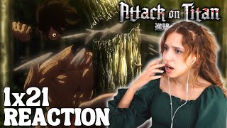 TITAN FIGHT  ATTACK ON TITAN  Reaction 1X21 [upl. by Mateo]