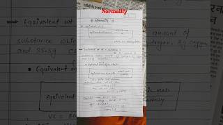 NORMALITY AcademyofClassmates chemistry Equivalent wt Acidic hydrogen Basicity of An Acid [upl. by Oz]