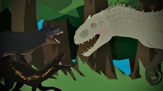 Indominus Rex vs Indoraptor amp Scorpius Rex  BATTLE OF THE HYBRIDS [upl. by Pattie]