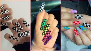 quotThe Ultimate Checked Print Nail Inspiration for Every Seasonquot  uñas con estampado de cuadros [upl. by Asehr]