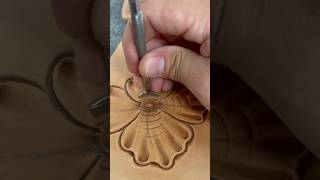 Carving amp Tooling a Flower in Leather  Quick Practice [upl. by Portland]