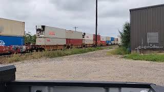 BNSF double stack double lash up 08062024 [upl. by Adgam612]