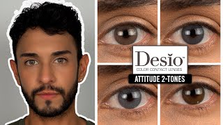 Desio Attitude Collection 2Tones  Contact Lens Review [upl. by Neibaf980]