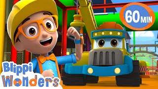 Blippi Wonders Why do construction workers wear hats  Blippi Wonders Educational Videos for Kids [upl. by Aridni318]