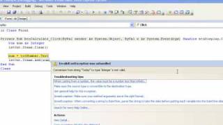 Visual Basic 2008 for Beginners Tutorial 91  TryParse Method Part 1 [upl. by Able]