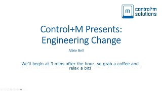 ControlM Presents Engineering Changes in Plex [upl. by Schulze252]