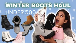 Winter Boots Haul Under 500 from Amazon  Amazon Fashion Wardrobe Sale  Chillbee [upl. by Aicercul553]