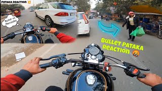 Bullet vs Mercedes 😱  Bullet 350 Pataka Reaction 💥🔥  b4bullet [upl. by Acinad]