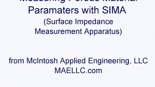 Measuring the Acoustical Properties of Porous Material using SIMA [upl. by Yule744]