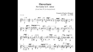 Dieupart Suite IV Ouverture for Guitar [upl. by Ogg]