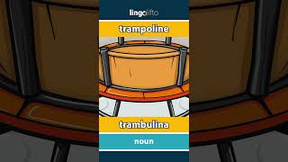 🇬🇧🇷🇴 trampoline  trambulina  learn English  să învățăm engleza [upl. by Ssac340]