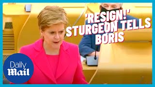 No 10 lockdown party Nicola Sturgeon tells Boris Johnson to resign [upl. by Yesima]