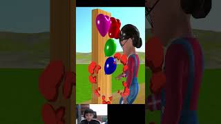 Scary Teacher 3D vs Squid Game Pop the Balloon or Find Love with Stranger in Door Challenge shorts [upl. by Daryn578]