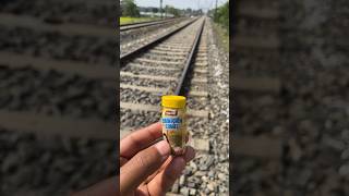 Train vs ajwain 🔥 shorts train viral ajwain candy [upl. by Branen757]