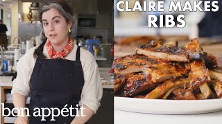 Claire Makes BestEver Barbecued Ribs  From the Test Kitchen  Bon Appétit [upl. by Davy]