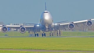 SPECTACULAR HEAVY STORM LANDINGS Winds up to 100kmh Amsterdam Schiphol Airport [upl. by Sybille110]