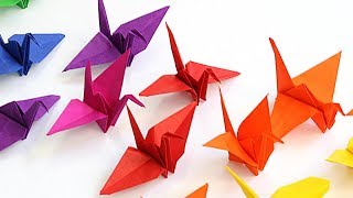 DIY Origami  Kraanvogel Vouwen Voor Kinderen  Makkelijk [upl. by Randell]