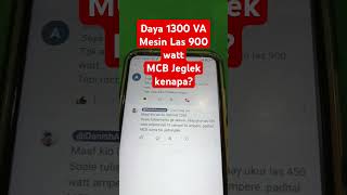 Daya 1300 VA tidak kuat mesin las 900 watt beban lebih kwh bebanlebih mcbjeglek [upl. by Der289]