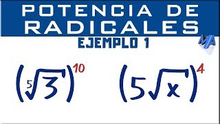 Potencia de radicales  Ejemplo 1 [upl. by Twila]