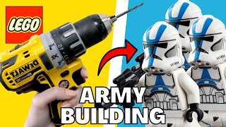 Building a HUGE LEGO Star Wars Clone Armybut theres a twist [upl. by Aissert]