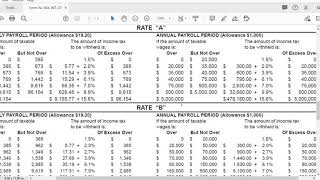 Payroll 2020 in Excel New Jersey Withholding Rate Formulas [upl. by Roobbie]