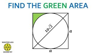 area circle  square side length  geometry problems  solutions  circle  Masterclass Geometry [upl. by Aketahs]