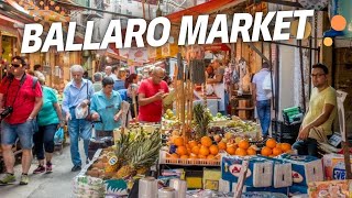 Etremely Windy Day At Ballaro Market In Palermo Sicily Italy  Walking Tour  38 [upl. by Ahsinam478]