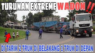 PECAH  Viral Di Turunan Wadon Trafo 200 Ton Ditarik 3 Truk 2 Truk Di Belakang 1 Truk Di Depan [upl. by Fitzgerald]