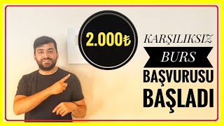 BURS MÜJDESİ  2000₺ AYLIK BURS KARŞILIKSIZ BURS HAYALİME ORTAK OL DERNEĞİ BURS BAŞVURUSU BAŞLADI [upl. by Yeoz]