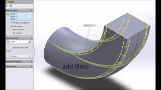 SolidWorks 2013 Tutorial to create a Circular to Square Duct HD [upl. by Edgard]