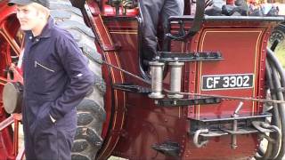 TORBAY STEAM FAIR 2011 PART 8 A DEMONSTATION OF WINCHING WITH TWO STEAM ENGINES [upl. by Perceval]