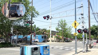 30th St Railroad Crossing  SacRT Light Rail Turns Back amp Crossover Switch  Sacramento CA [upl. by Aram]