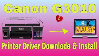 how to install canon G3010 printer driver 2024 canon printer [upl. by Ahsitahs747]