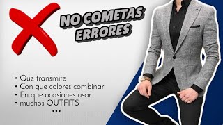 BLAZER saco GRIS ➤ Como combinar en ocasiones formales casuales y Semi formales muchos OUTFITS [upl. by Nola594]