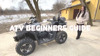 DEVOJKA VOZI KVAD  ATV BEGINNERS GUIDE CFMOTO 625 TOURING [upl. by Cherlyn912]