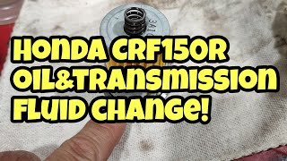 Honda CRF150R oil and transmission fluid change [upl. by Annis]