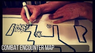 Drawing a Battle Map  Dungeon Encounter Map [upl. by Ycnalc]