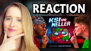 Reaction to SIDEMEN AMONG US KSI VS WELLER EDITION [upl. by Reilamag]