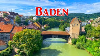 🇨🇭 Baden Switzerland  Viral Walking Tour with Tuna Karabakan in Baden [upl. by Ahseryt]