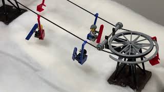 3D Printed Model Ski Lift with lego characters [upl. by Maurine]