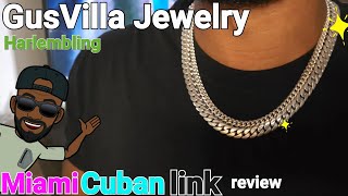 GusVilla Jewelry Miami 10mm Cuban Necklace  Harlem Bling 6mm 1 month review [upl. by Miltie]