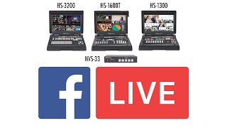 How to Stream to Facebook Live on Datavideo Encoders  NVS33 HS1300 HS1600T HS3200 [upl. by Dnomyad]