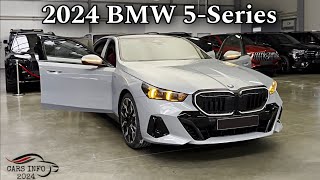 2024 BMW 5Series  Luxury midsize sport Sedan Review  Walkaround interior exterior [upl. by Hare]