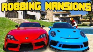 Robbing 15M Mansions And Cars In GTA 5 RP [upl. by Painter672]